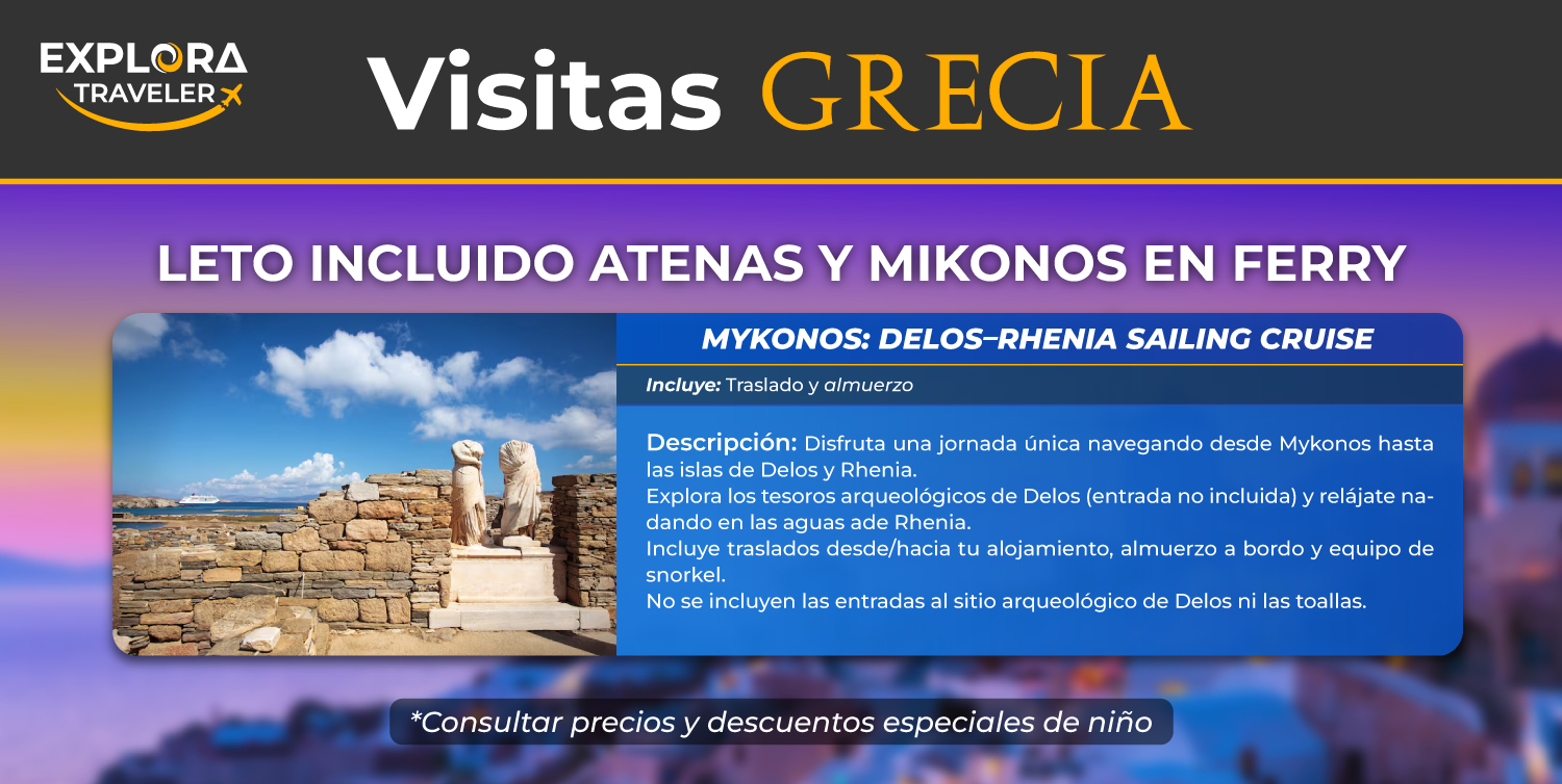 Visitas LETO INCLUIDO ATENAS Y MIKONOS EN FERRY