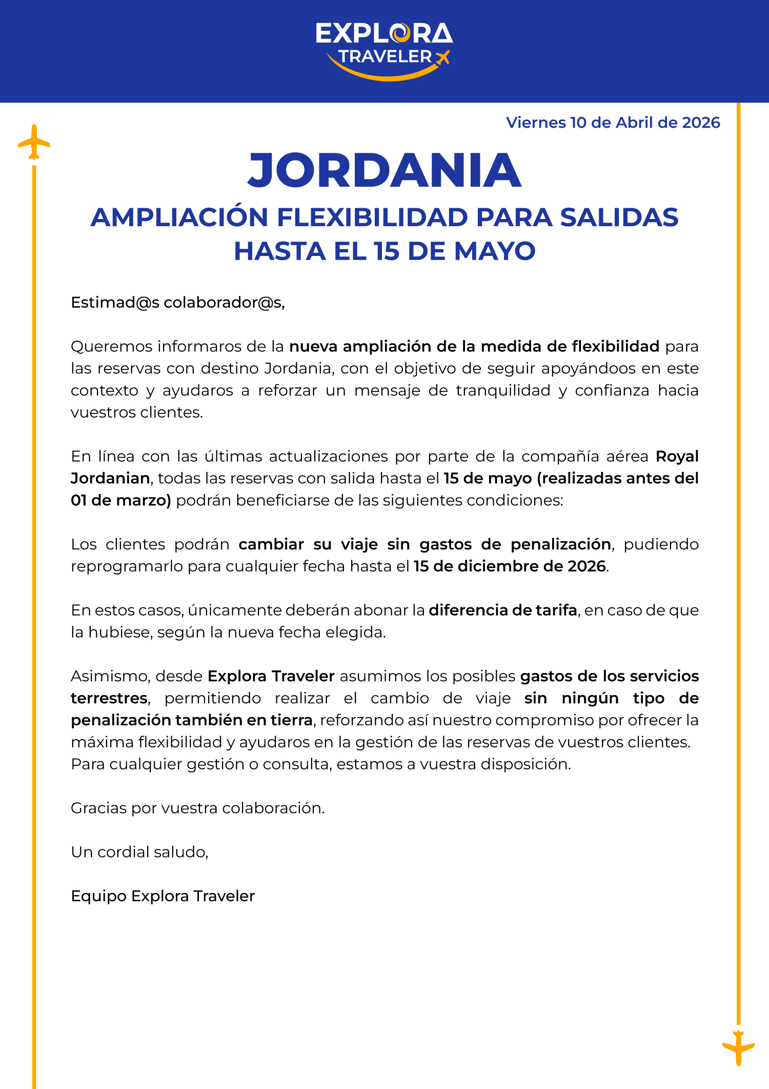 NUEVAS MEDIDAS JORDANIA