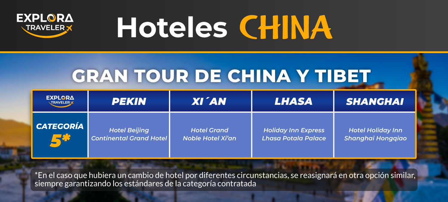 CATEGORÍAS CATEGORÍAS GRAN TOUR DE CHINA Y TIBET - CUPOS GARANTIZADOS