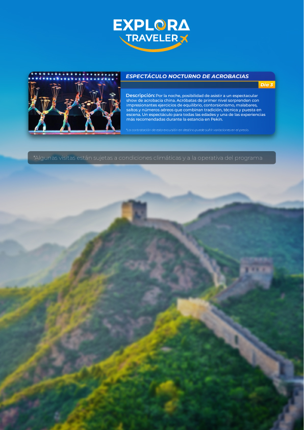 Visitas opcionales China: espectáculo de acrobacias
